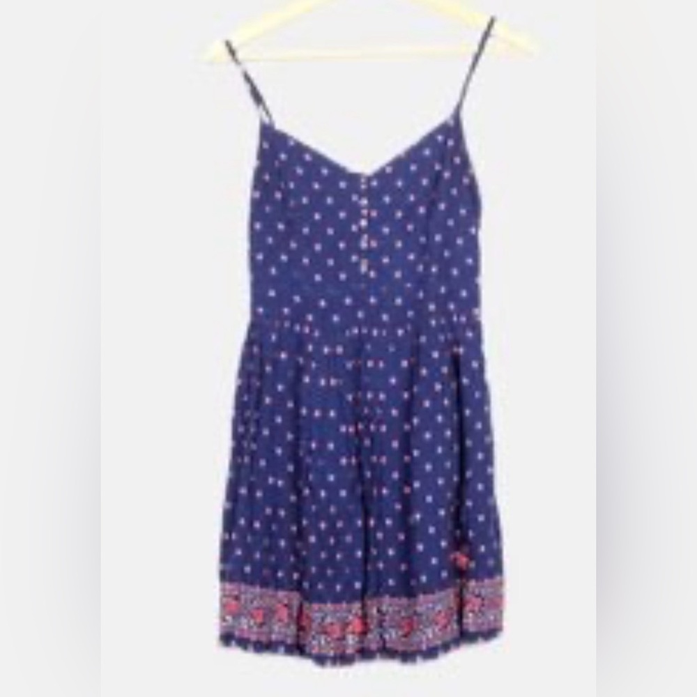 Abercrombie & Fitch blue floral peasant mini medium